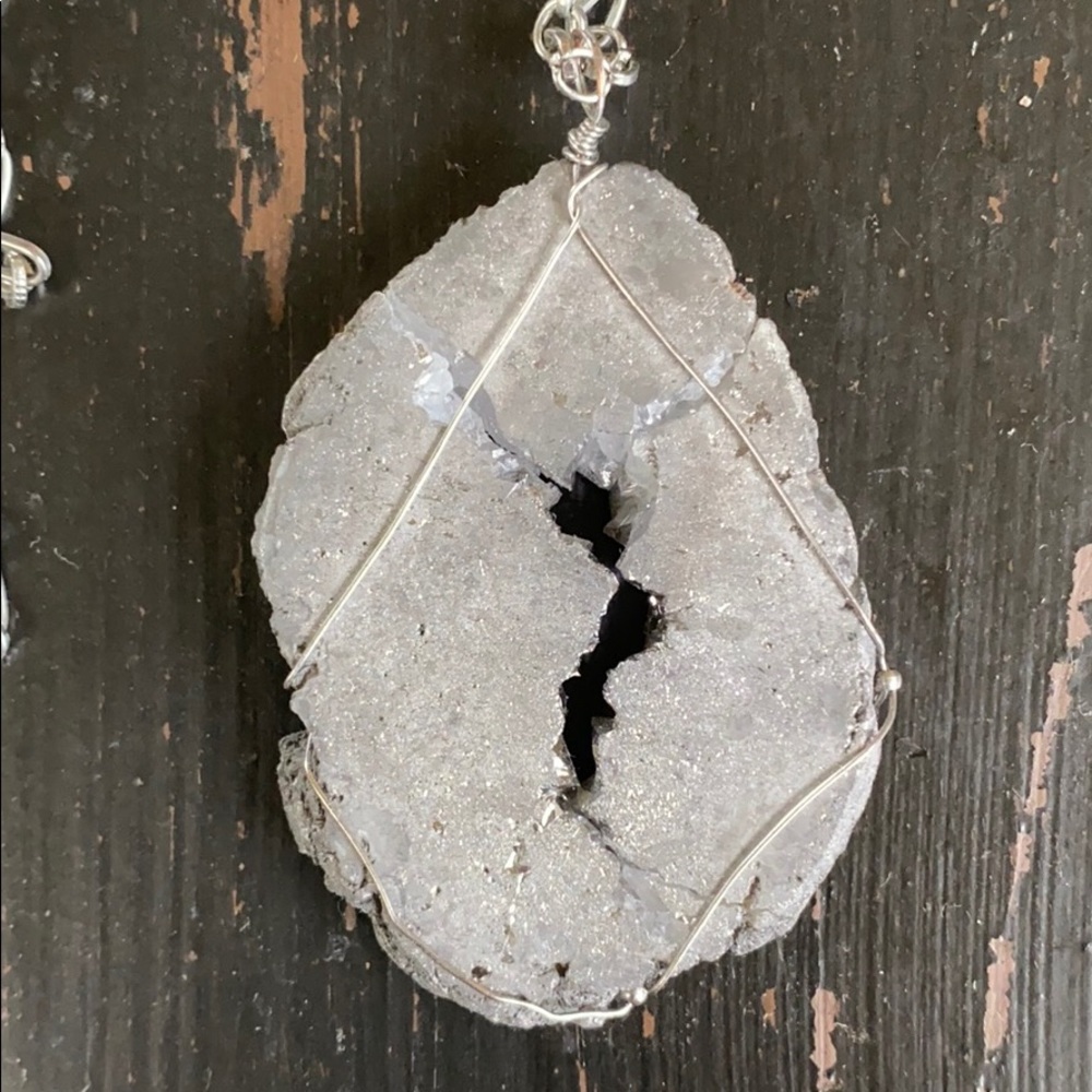 Silver Stone Necklace - Picture 3 of 3
